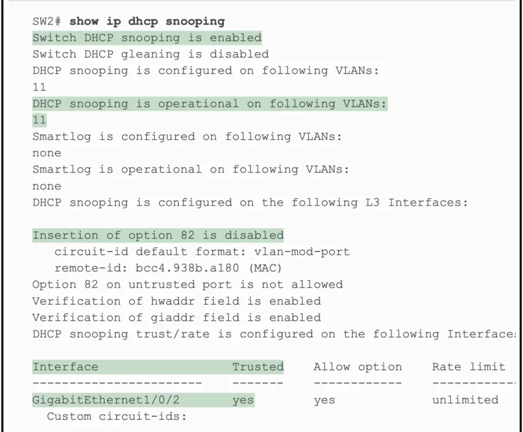 DHCP-Snooping-Status
