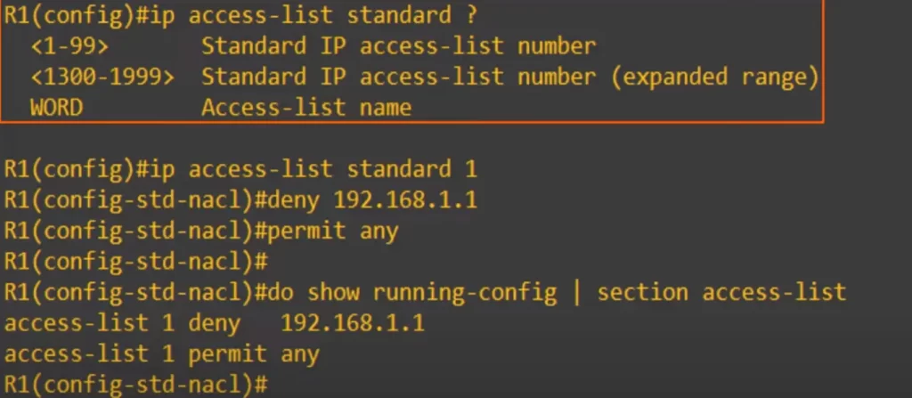 IP-ACCESS-LIST-STANDARD