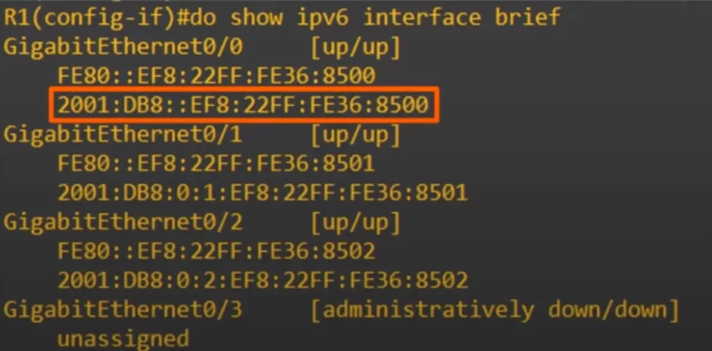 show-ipv6-interface-brief