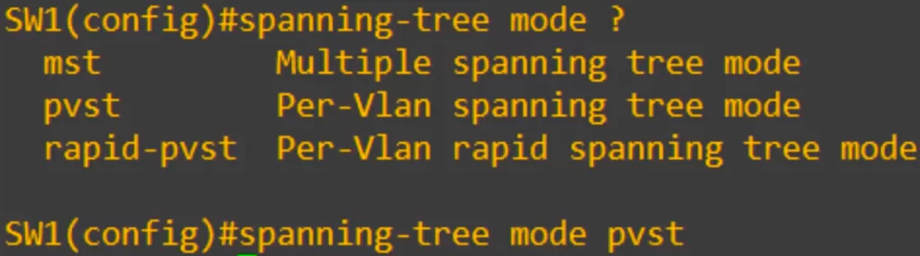 spanning-tree-mode