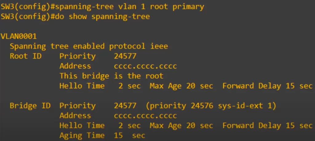 spanning-tree-vlan-root-primary