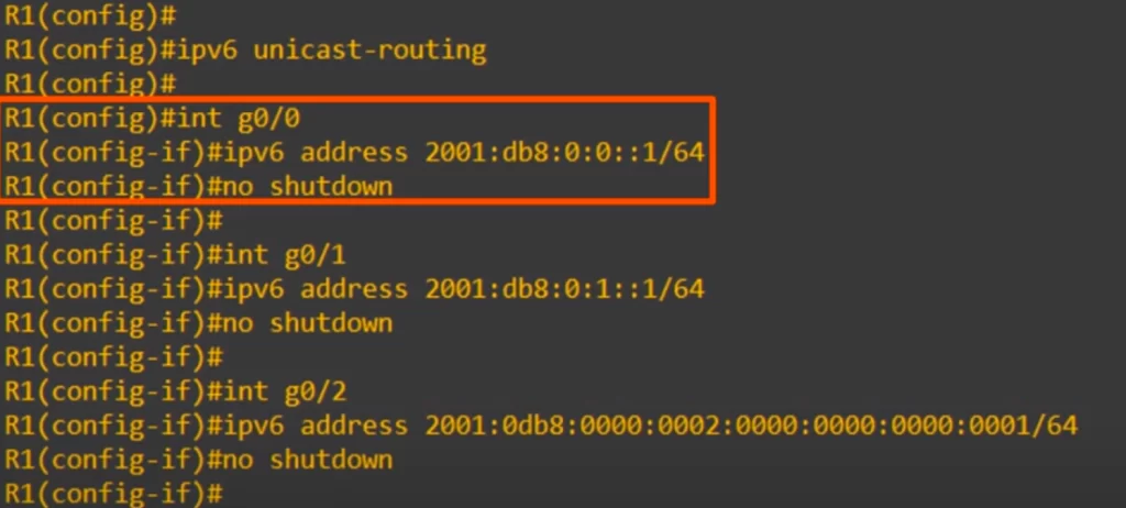ipv6-unicast-routing