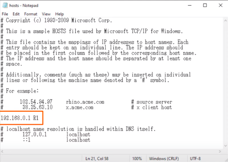 windows-Host file